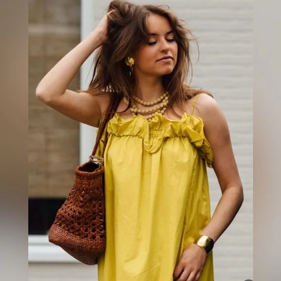 H&M Strapless Yellow Dress EXCELLENT CONDITIONS
 LIKE NEW - Picture 5 of 13